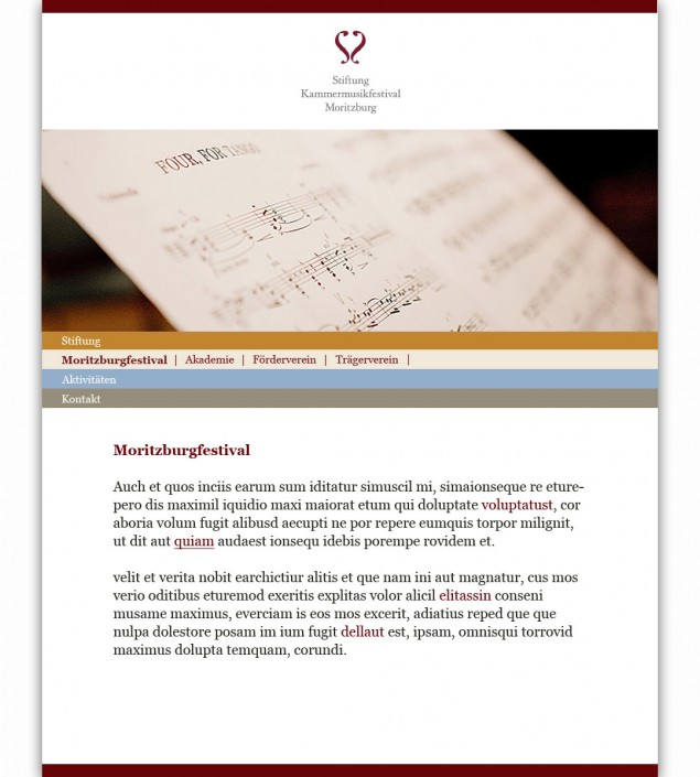 Chamber Music Festival Foundation - Web Graphics by Antonia Wibke Heidelmann